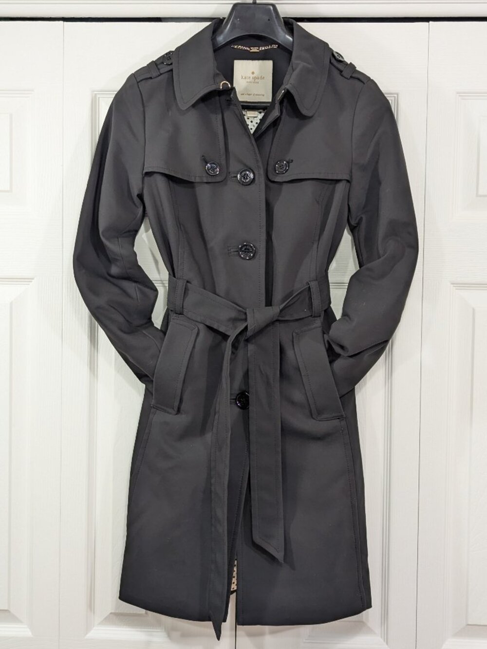 Kate Spade Black Trench Coat
